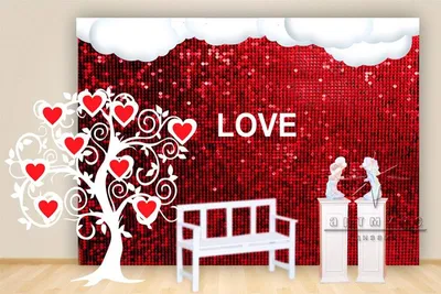 Оформление фотозоны | Романтические инсталляции ко дню Святого Валентина -  Артмикс Дизайн
