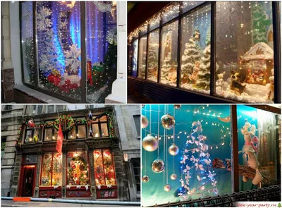 Как украсить магазин и витрины на Новый год 2022 (50 фото идей)