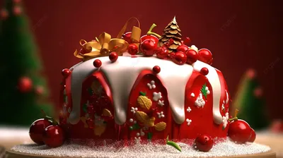 Рождественский пирог, обои обои рохл обои, 3д рождественский торт, Hd  фотография фото фон картинки и Фото для бесплатной загрузки