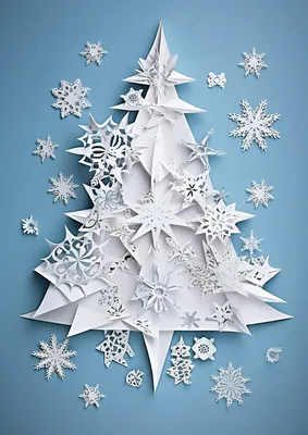 снежинки из белой бумаги напоминающие рождественскую елку Фон Обои  Изображение для бесплатной загрузки - Pngtree