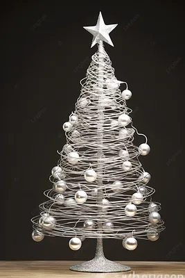 Рождественская елка в стиле шебби шик из серебряной проволоки Фон Обои  Изображение для бесплатной загрузки - Pngtree