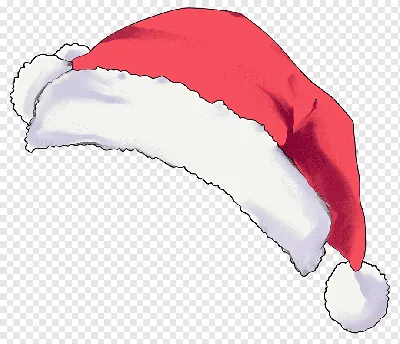 Новогодняя шапка Санта-Клауса Новогодняя шапка Санта-Клауса, белый, шляпа,  рождественские украшения png | PNGWing