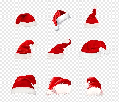 Красная длинная меховая новогодняя шапка с широкими полями PNG , Санта  Клаус, мягкий, атмосфера PNG рисунок для бесплатной загрузки