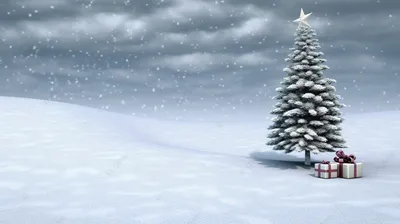 Снежная новогодняя елка с 3d рендерингом подарков, рождество 3д,  Рождественский подарок, рождественская сосна фон картинки и Фото для  бесплатной загрузки