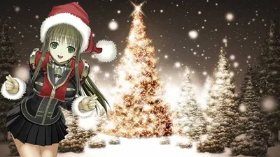 Mobile wallpaper: New Year, Holidays, Christmas Xmas, Anime, 17638 download  the picture for free.