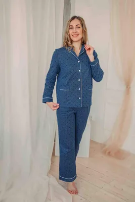 Пижама женская Сказка Ритм синяя 46 RU, купить в Москве, цены в  интернет-магазинах на Мегамаркет