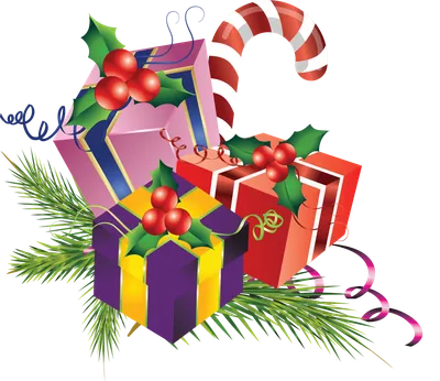 Картинка новогодние подарки - Новый год - Картинки PNG - Галерейка