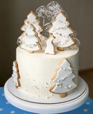 Украшение торта на Новый Год — 45 идей новогоднего декор (фото + видео)