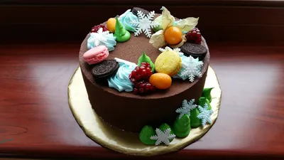 Купить Новогодний торт на заказ, цена 450 грн — Prom.ua (ID#453746149)