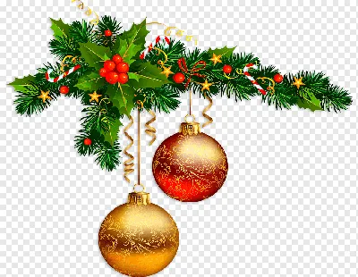 Новогоднее украшение новогодняя елка, рождество, праздники, декор, ветка  png | PNGWing