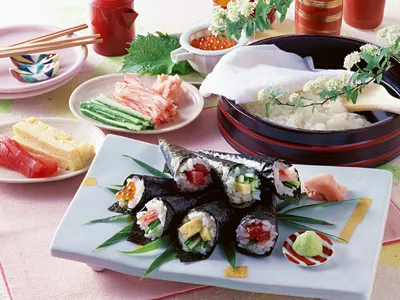 Фотографии Японский стол Еда Вторые блюда