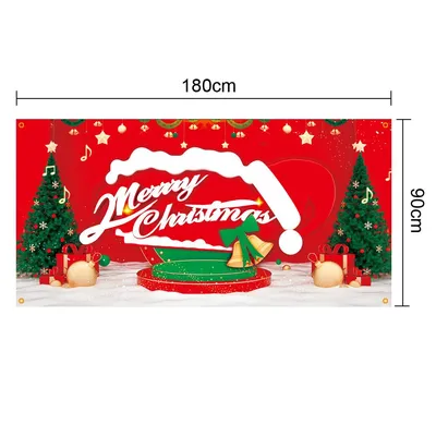Рождественский фон Рождественский баннер обои для дома, гаража, офиса,  школы – купить по низким ценам в интернет-магазине Joom