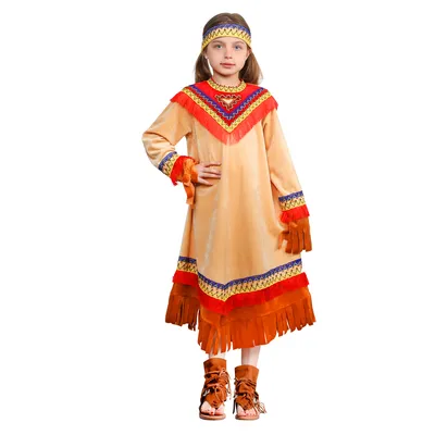 Купить карнавальный костюм Страна Карнавалия Индеец, цв. бежевый р.146,  цены на Мегамаркет | Артикул: 600002194365
