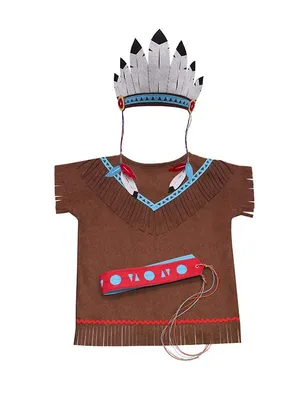 Купить костюм Индейца (Цв: Разноцветный ), цены на Мегамаркет | Артикул:  100042751116