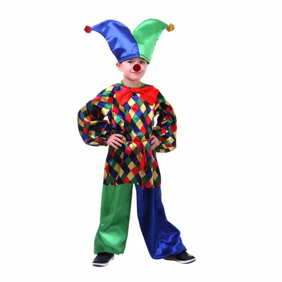 Купить карнавальный костюм «Клоун Кеша», рубашка, штаны, шапка, бант,  носик, р. 32, рост 128 см, цены на Мегамаркет | Артикул: 100041725391