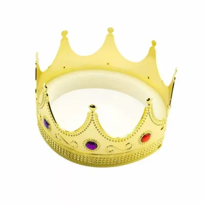 Корона пластиковая карнавальная \"Король\" золото