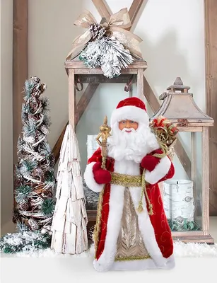 Фигурка новогодняя Дед Мороз В красной шубе MAGIC TIME 15,5x8,5x31,5 см  86565 — цена в Сызрани, купить в интернет-магазине, характеристики и  отзывы, фото