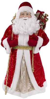 Фигурка новогодняя Дед Мороз в красной шубе Феникс-Презент 28,5x19,5x61 см  со звуковыми эффектами 90712 — цена в Оренбурге, купить в  интернет-магазине, характеристики и отзывы, фото