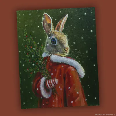 Предпросмотр схемы вышивки «Новогодний кролик» (№2501888) - Вышивка крестом