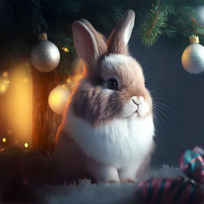 Рождественский кролик рисунок - 42 фото