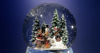 Стеклянный шар со снегом внутри \"Гори-гори ясно!\"