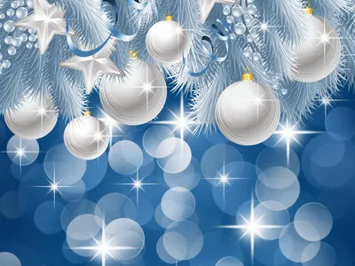 Обои для рабочего стола Голубой новогодний наряд фото - Раздел обоев:  Новогоднее настроение (Новый год и рождество)