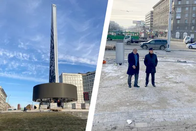 В Новосибирске установили 30-метровую стелу на площади Калинина — 1 ноября  включат панели 31 окт 2022 г. - 31 октября 2022 - НГС