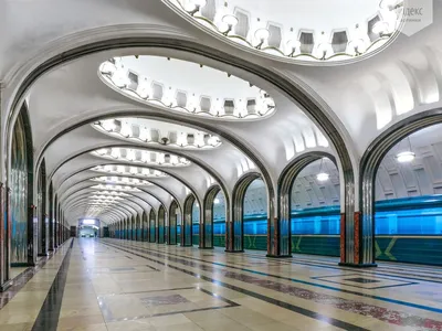 Обои на рабочий стол Станция Маяковская Московского метрополитена  (Построена в 1938 году), обои для рабочего стола, скачать обои, обои  бесплатно