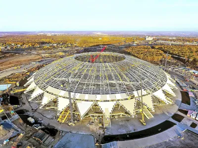 К Чемпионату мира по футболу FIFA 2018 в России™ в Самаре построили новый  стадион. Новости. Первый канал