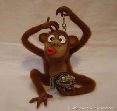 semenyuk evgen artist: Monkey with a grenade. Обезьяна с гранатой