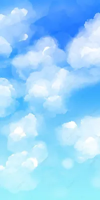 голубое небо и белые облака шить градиент обои фон Обои Изображение для  бесплатной загрузки - Pngtree
