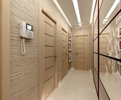Дизайн узкого коридора в квартире - 77 фото