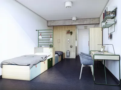 Двухместная комната в общежитии - 75 фото