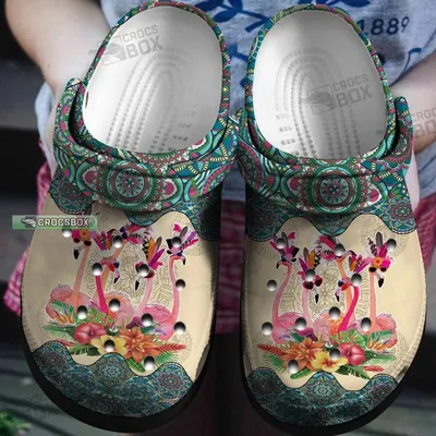 Boho Style Flamingo Shoes - CrocsBox