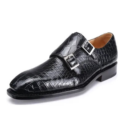 DapperFam Men's Italian Leather Monkstrap Dress Shoes – DAPPERFAM