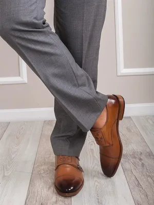 Dark Brown Monk Strap Shoes in Box Calf 8192 and Shark Skin – Stefano Bemer