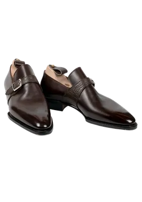 MAGNANNI | Monk Strap Burnished Leather Oxford Shoes | Men | Lane Crawford