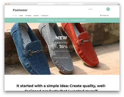 Footwear шаблон для интернет-магазина обуви скачать бесплатно -  FreeHtmlThemes