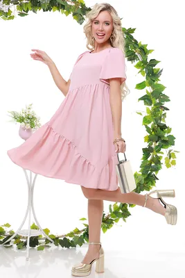 Летнее однотонное платье - Купить оптом в интернет-магазине Фасон