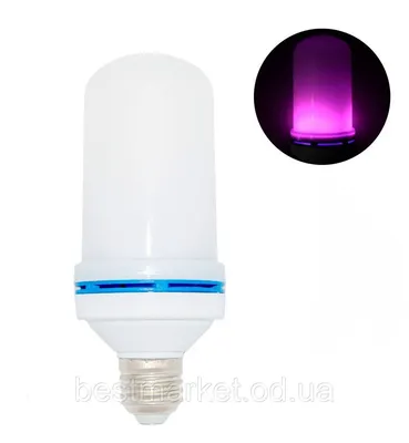 Лампа LED Flame Bulb + с Эффектом Пламени Огня Е27 Светодиодная Лампочка:  продажа, цена в Украине. Лампочки от \