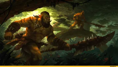 Аддон WoW \"Варлорды Дренора\", члены клана кровавой глазницы охота в  джунглях. / Vablo :: красивые картинки :: game art :: Охота - мир Warcraft  :: Игры / картинки, гифки, прикольные комиксы, интересные статьи по теме.