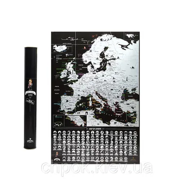 Скретч карта Европы My Map Europe Black edition (англ. язык)  (ID#1209719682), цена: 500 ₴, купить на Prom.ua