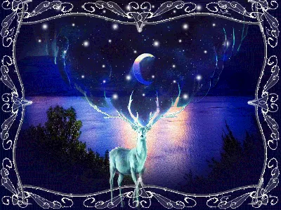 Волшебный олень - Открытки - Доброй ночи