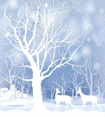 Олень оленей зимой в лесу | Премиум Фото в 2024 г | Олени, Олень, Лес