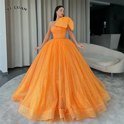 Оранжевые платья фото