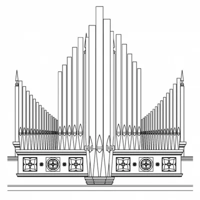 Раскраски Орган музыкальный инструмент (33 шт.) - скачать или распечатать  бесплатно #24351