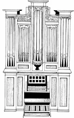 Раскраски Орган музыкальный инструмент (33 шт.) - скачать или распечатать  бесплатно #24351