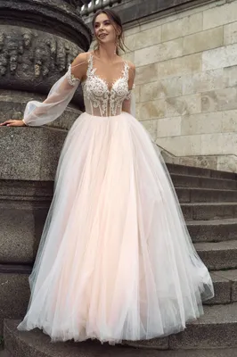 Пышное свадебное платье персикового оттенка Secret Sposa Sky — купить в  Москве - Свадебный ТЦ Вега