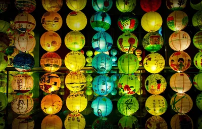 Обои Азия, фонарики, Праздник середины осени, Mid-Autumn Festival картинки  на рабочий стол, раздел праздники - скачать