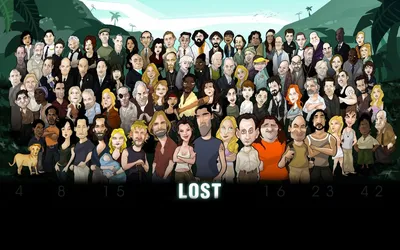 Актеры из мультфильма Lost TV Show — профессиональные спортивные наклейки